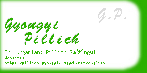 gyongyi pillich business card